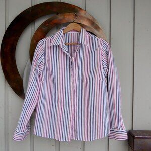Crisp Cotton Striped Blouse